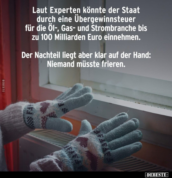 Laut Experten könnte der Staat durch eine Übergewinnsteuer.. - Lustige Bilder | DEBESTE.de