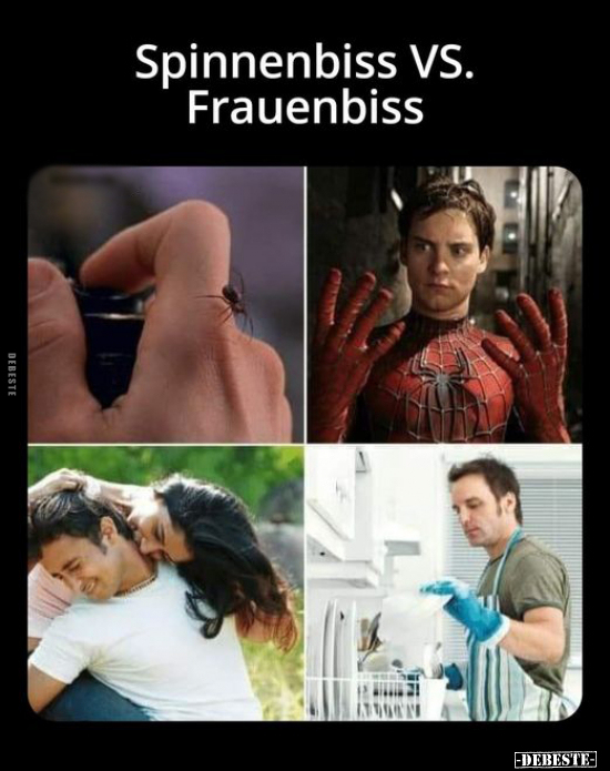 Spinnenbiss VS. Frauenbiss.. - Lustige Bilder | DEBESTE.de