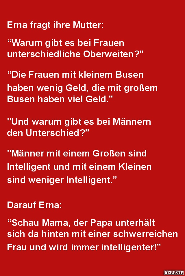 Erna fragt ihre Mutter.. - Lustige Bilder | DEBESTE.de