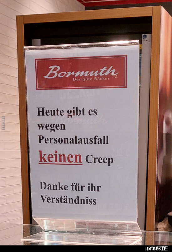 Heute gibt es wegen Personalausfall keinen Creep.. - Lustige Bilder | DEBESTE.de