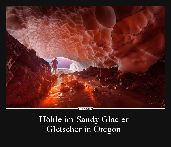 Höhle im Sandy Glacier Gletscher in Oregon.. - Lustige Bilder | DEBESTE.de