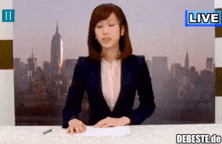 Eine tapfere Journalistin unterbricht ihre Arbeit während eines Erdbebens in Japan nicht. - Lustige Bilder | DEBESTE.de