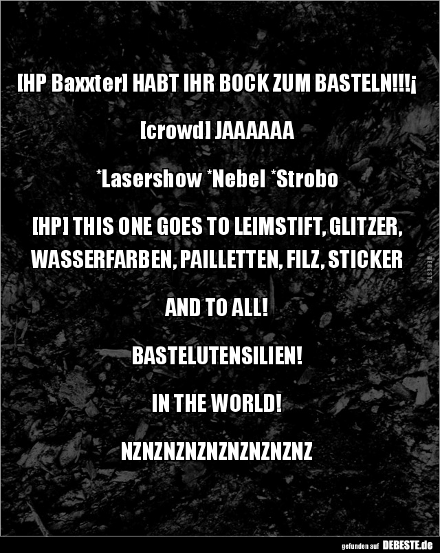 [HP Baxxter] HABT IHR BOCK ZUM BASTELN!!!¡ [crowd].. - Lustige Bilder | DEBESTE.de