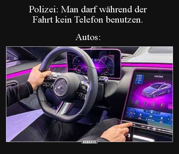 Polizei: Man darf während der Fahrt kein Telefon.. - Lustige Bilder | DEBESTE.de