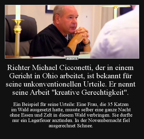Richter Michael Cicconetti, der in einem Gericht in Ohio.. - Lustige Bilder | DEBESTE.de