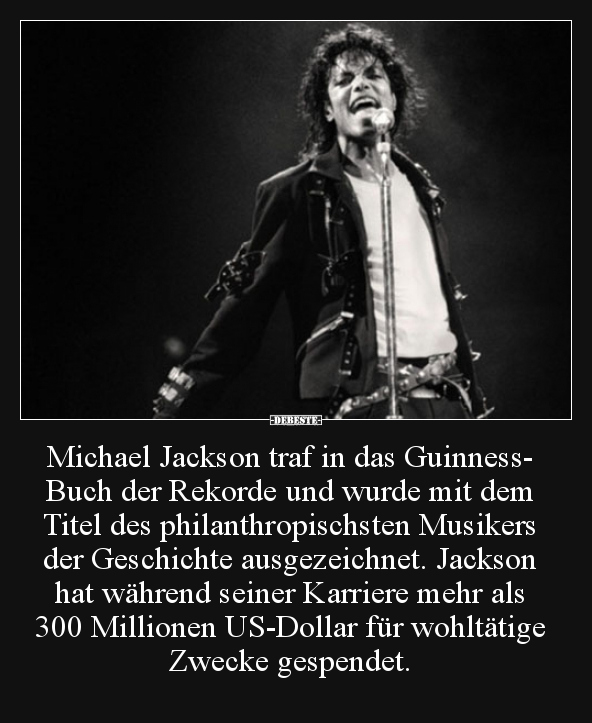 Michael Jackson traf in das Guinness-Buch der Rekorde und.. - Lustige Bilder | DEBESTE.de