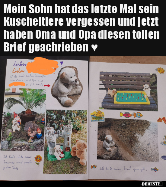 Mein Sohn hat das letzte Mal sein Kuscheltiere vergessen.. - Lustige Bilder | DEBESTE.de
