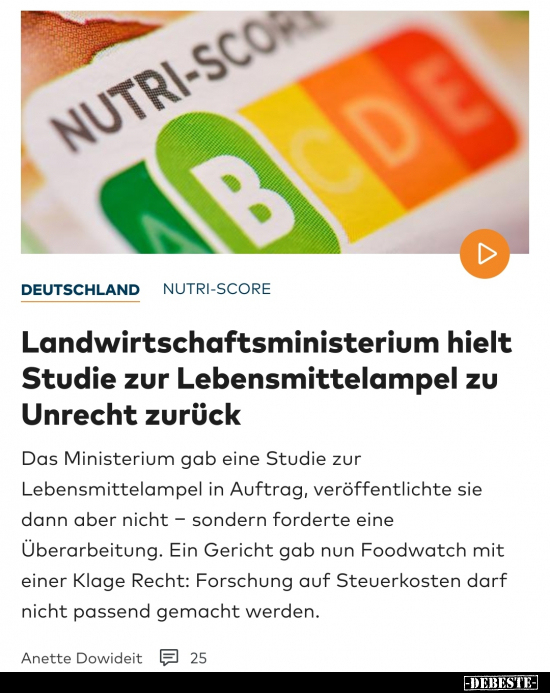 Landwirtschaftsministerium hielt Studie zur.. - Lustige Bilder | DEBESTE.de