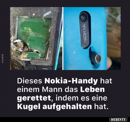 Dieses Nokia-Handy hat einem Mann das Leben gerettet.. - Lustige Bilder | DEBESTE.de