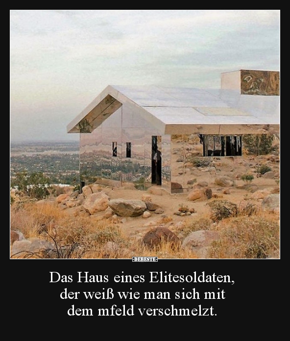 Das Haus eines Elitesoldaten, der weiß wie man sich mit.. - Lustige Bilder | DEBESTE.de