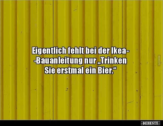 Eigentlich fehlt bei der Ikea-Bauanleitung nur.. - Lustige Bilder | DEBESTE.de