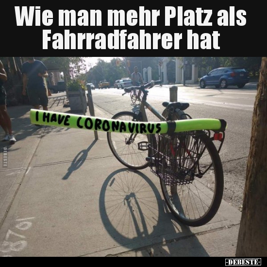Wie man mehr Platz als Fahrradfahrer hat.. - Lustige Bilder | DEBESTE.de