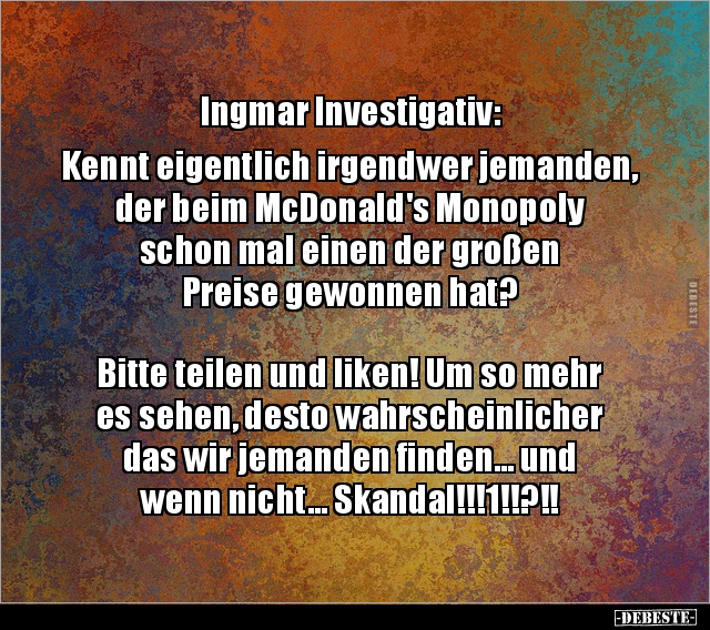 Ingmar Investigativ: Kennt eigentlich irgendwer jemanden.. - Lustige Bilder | DEBESTE.de