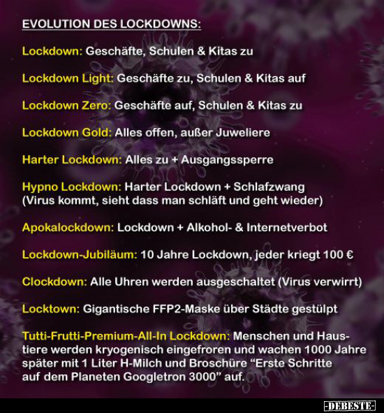 Evolution des Lockdowns.. - Lustige Bilder | DEBESTE.de