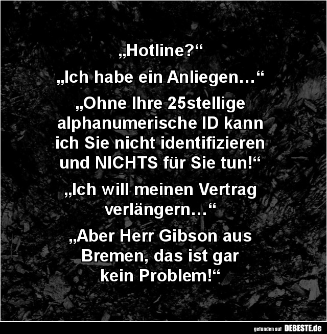 „Hotline?“ - Lustige Bilder | DEBESTE.de