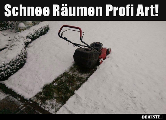 Schnee Räumen Profi Art!.. - Lustige Bilder | DEBESTE.de