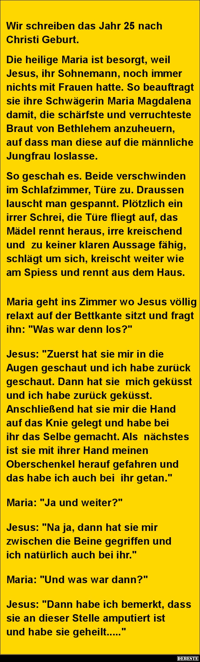 Die heilige Maria ist besorgt, weil.. - Lustige Bilder | DEBESTE.de