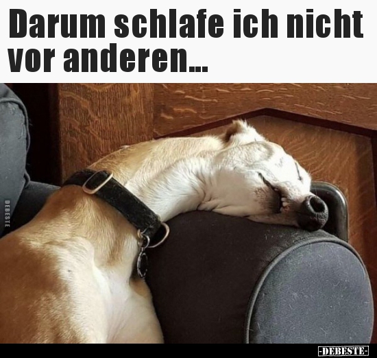 Darum schlafe ich nicht vor anderen... - Lustige Bilder | DEBESTE.de