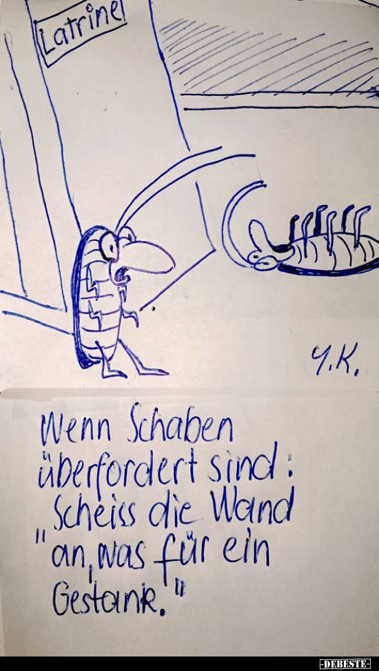 Wenn Schaben überfordert sind: Schei*ss die Wand an.. - Lustige Bilder | DEBESTE.de