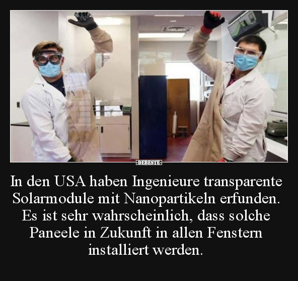 In den USA haben Ingenieure transparente Solarmodule mit.. - Lustige Bilder | DEBESTE.de