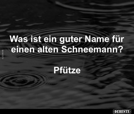 Was ist ein guter Name für einen alten Schneemann?.. - Lustige Bilder | DEBESTE.de
