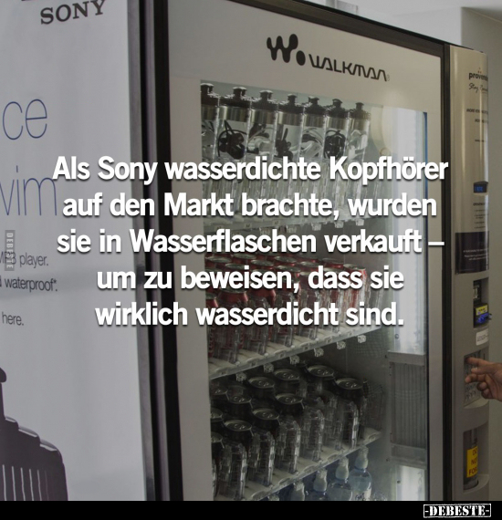 Als Sony wasserdichte Kopfhörer auf den Markt brachte.. - Lustige Bilder | DEBESTE.de
