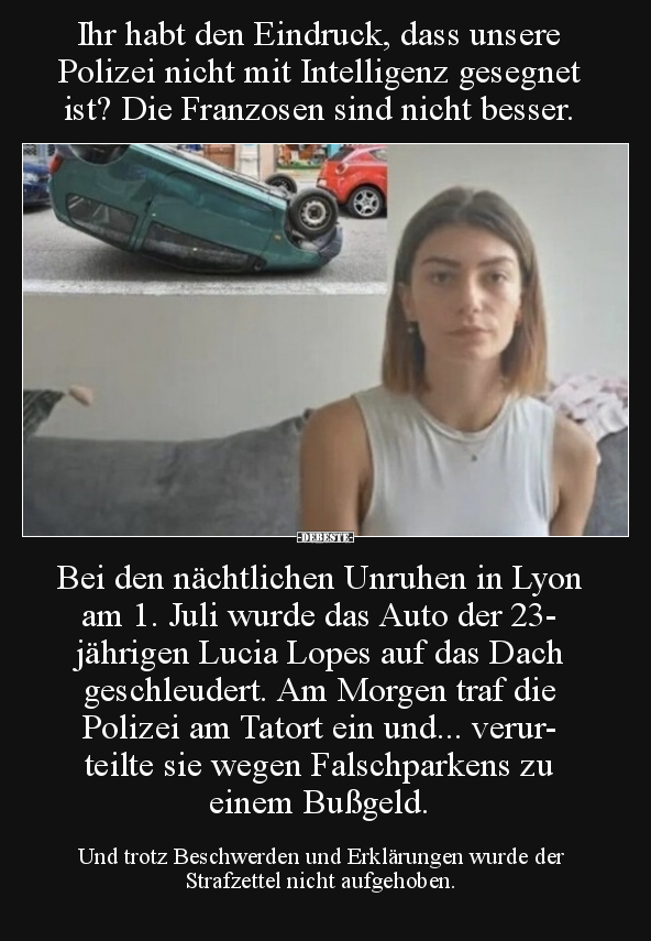 Ihr habt den Eindruck, dass unsere Polizei nicht mit.. - Lustige Bilder | DEBESTE.de