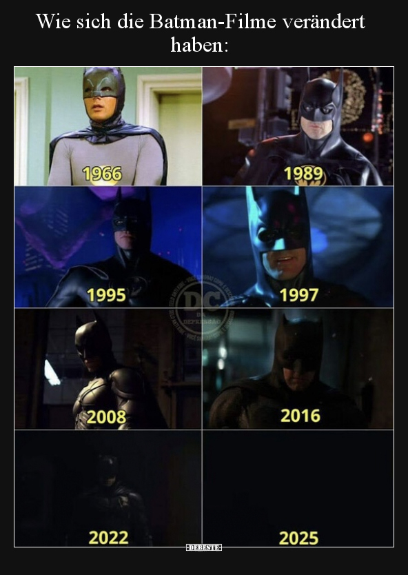 Wie sich die Batman-Filme verändert haben.. - Lustige Bilder | DEBESTE.de