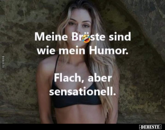 Meine Brüste sind wie mein Humor.. - Lustige Bilder | DEBESTE.de