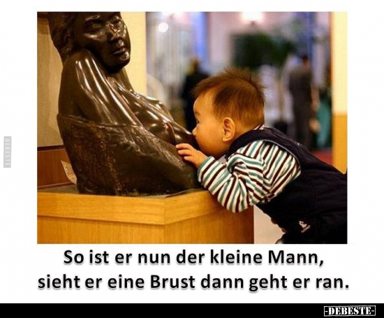 So ist er nun der kleine Mann, sieht er eine Brust dann.. - Lustige Bilder | DEBESTE.de