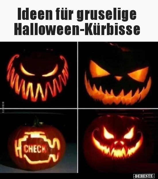 Ideen für gruselige Halloween-Kürbisse.. - Lustige Bilder | DEBESTE.de