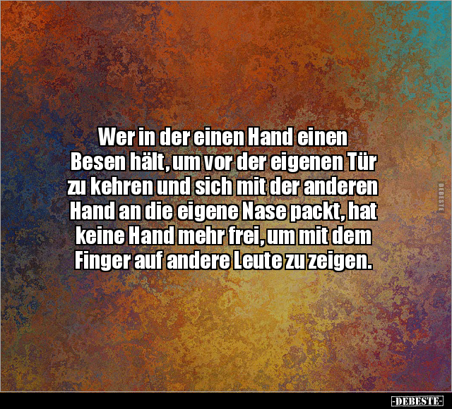 Wer in der einen Hand einen Besen hält.. - Lustige Bilder | DEBESTE.de