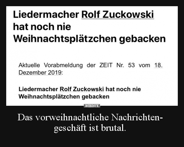 Das vorweihnachtliche Nachrichten- geschäft ist brutal... - Lustige Bilder | DEBESTE.de