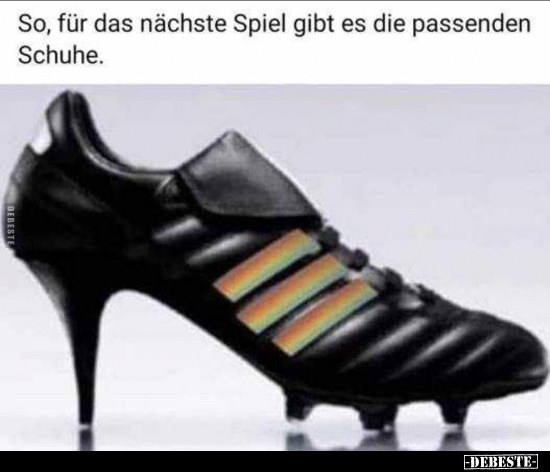 So, für das nächste Spiel gibt es die passenden Schuhe... - Lustige Bilder | DEBESTE.de