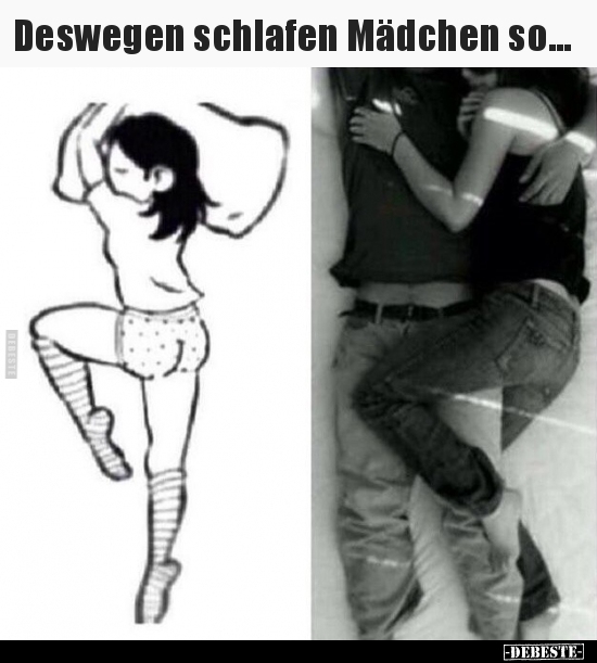 Deswegen schlafen Mädchen so... - Lustige Bilder | DEBESTE.de