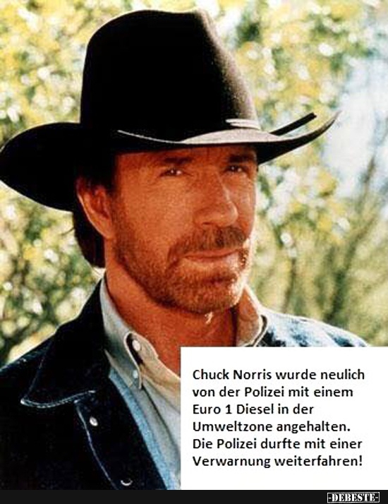 Chuck Norris wurde neulich von der Polizei.. - Lustige Bilder | DEBESTE.de