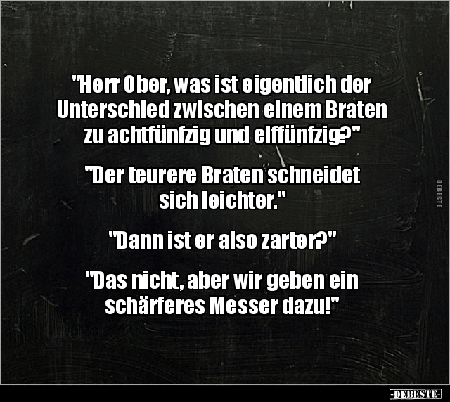 "Herr Ober, was ist eigentlich der Unterschied zwischen.." - Lustige Bilder | DEBESTE.de