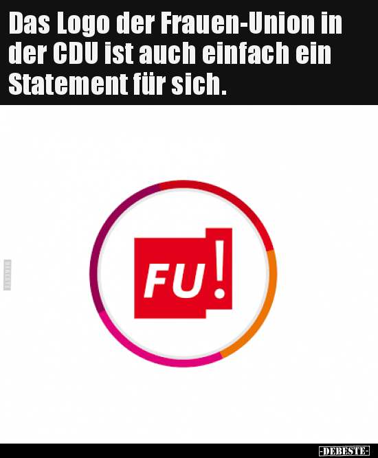 Das Logo der Frauen-Union in der CDU ist auch einfach ein.. - Lustige Bilder | DEBESTE.de