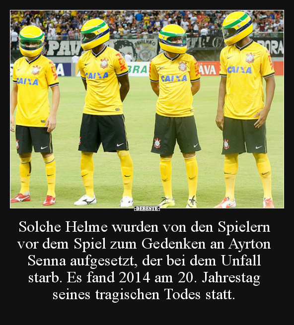 Solche Helme wurden von den Spielern vor dem Spiel zum.. - Lustige Bilder | DEBESTE.de