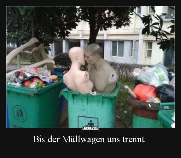 Bis der Müllwagen uns trennt.. - Lustige Bilder | DEBESTE.de