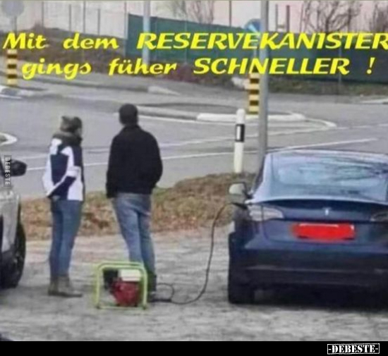 Mit dem RESERVEKANISTER gings füher SCHNELLER!.. - Lustige Bilder | DEBESTE.de