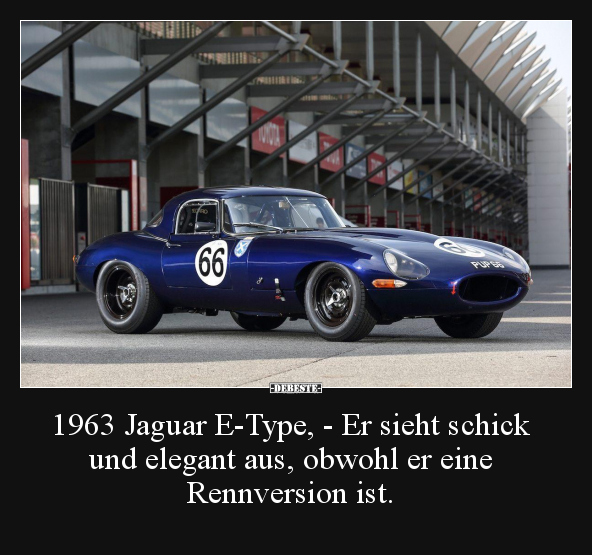 1963 Jaguar E-Type, - Er sieht schick und elegant aus.. - Lustige Bilder | DEBESTE.de