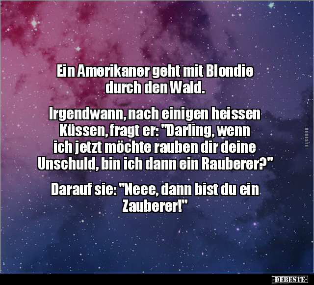 Ein Amerikaner geht mit Blondie durch den.. - Lustige Bilder | DEBESTE.de