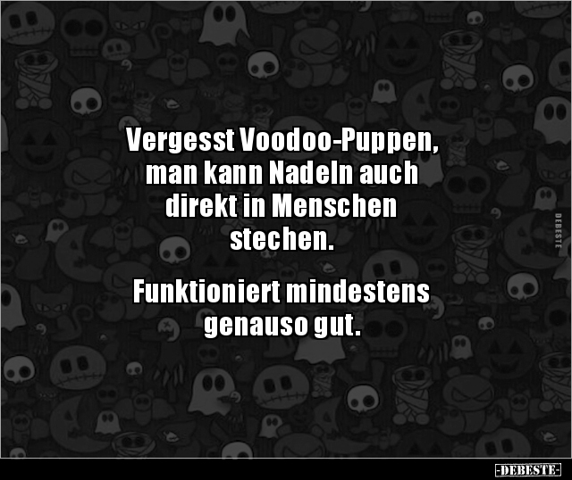 Vergesst Voodoo-Puppen, man kann Nadeln auch direkt.. - Lustige Bilder | DEBESTE.de