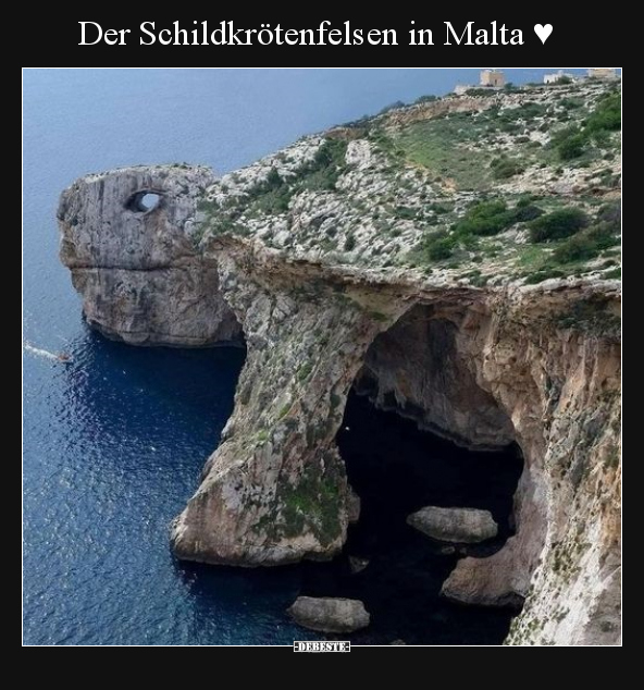 Der Schildkrötenfelsen in Malta ♥.. - Lustige Bilder | DEBESTE.de