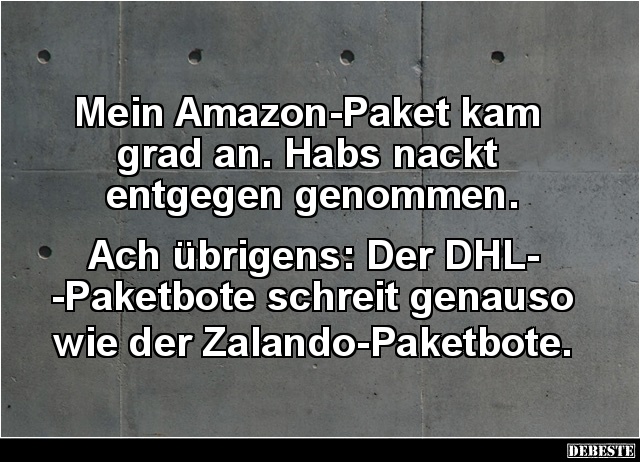 Mein Amazon-Paket kam grad an. Habs nackt entgegen genommen. - Lustige Bilder | DEBESTE.de