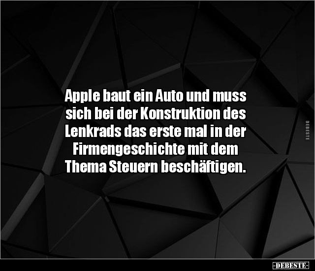 Apple baut ein Auto und muss sich bei der Konstruktion des.. - Lustige Bilder | DEBESTE.de