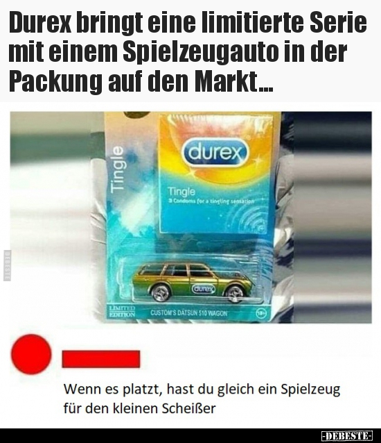 Durex bringt eine limitierte Serie mit einem Spielzeugauto.. - Lustige Bilder | DEBESTE.de