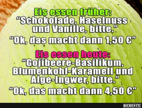 Eis essen früher/ heute. - Lustige Bilder | DEBESTE.de