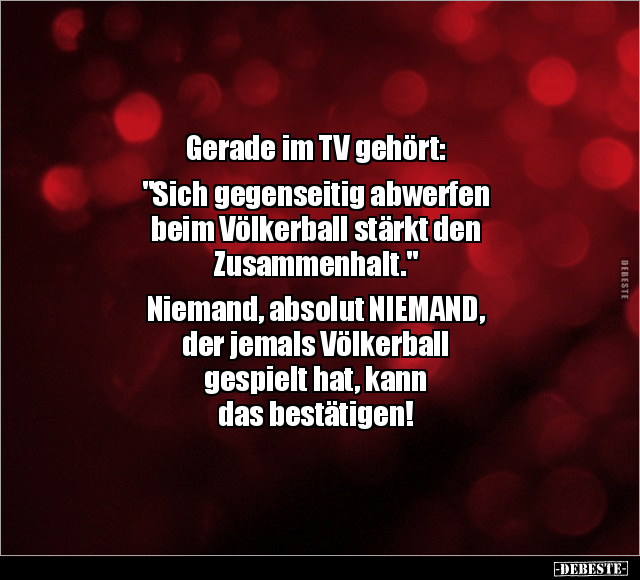 Gerade im TV gehört: "Sich gegenseitig abwerfen beim.." - Lustige Bilder | DEBESTE.de